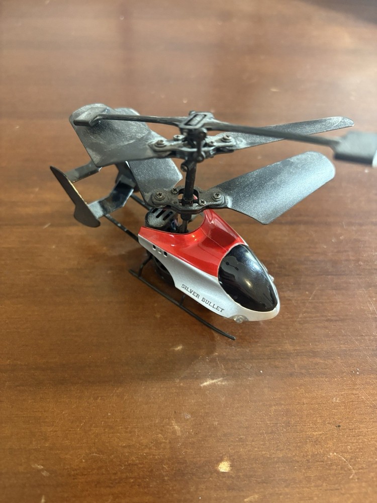 Brookstone u-Control Silver Bullet Remote Control Helicopter In Box - Red