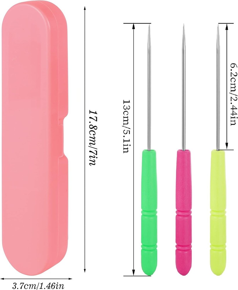 6-piece cookie marking tool set with icing mixing needle