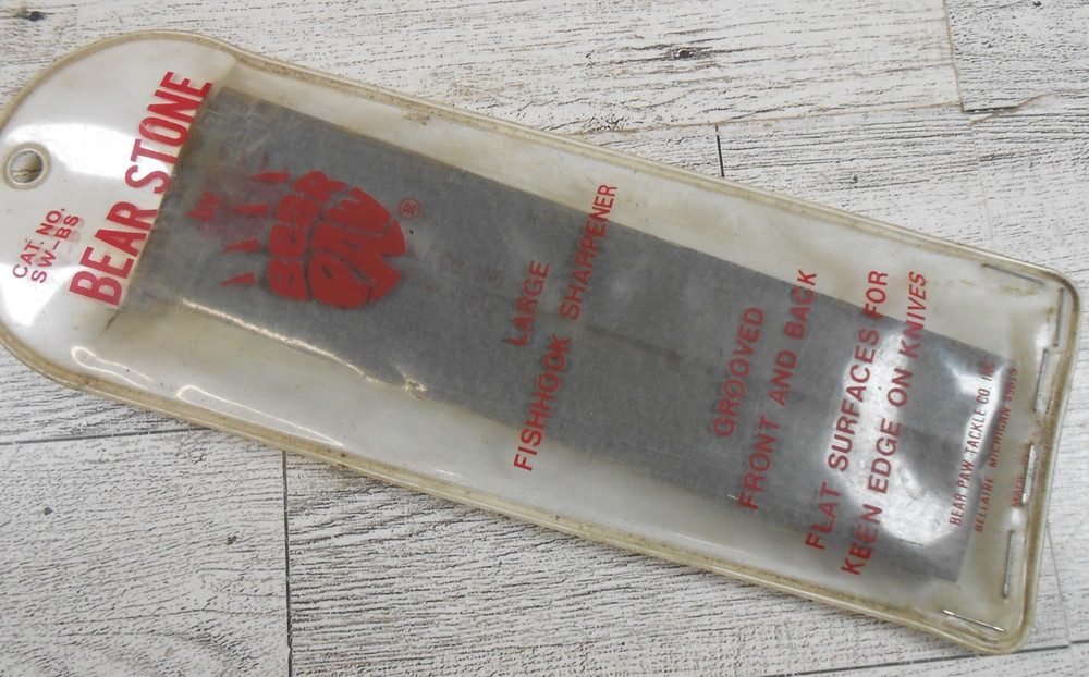 Bear Paw SW-BS Fishhook Sharpener Sharpening Stone Grooved Knife