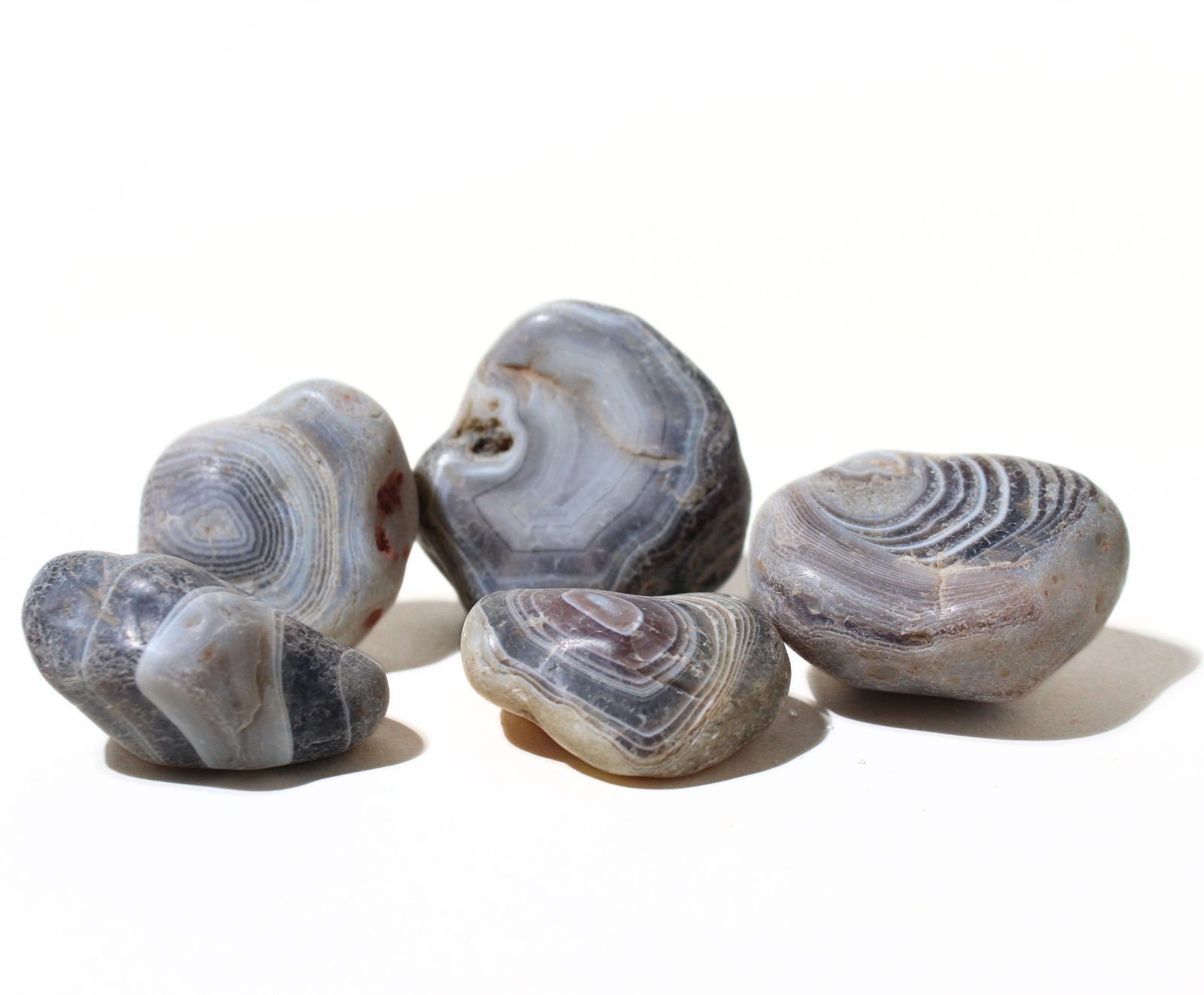 Gray Botswana Agate - Rough Rocks for Tumbling - Bulk Wholesale 1 LB+ options