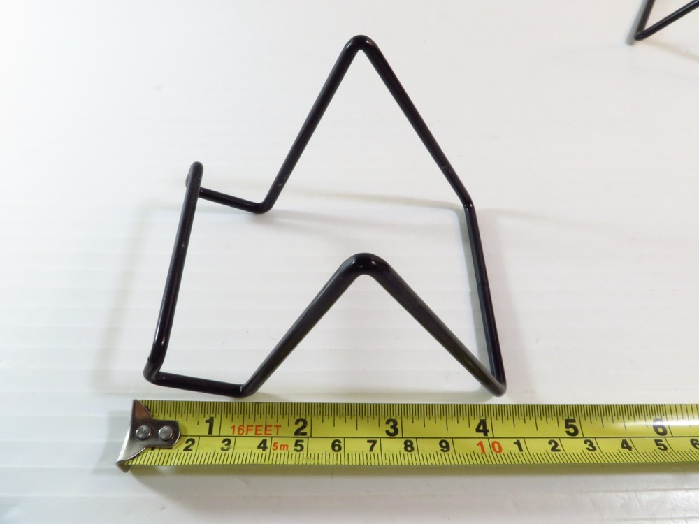 (5 Pack) SMALL 3"x3" Plate Stand Black Square Wire Display
