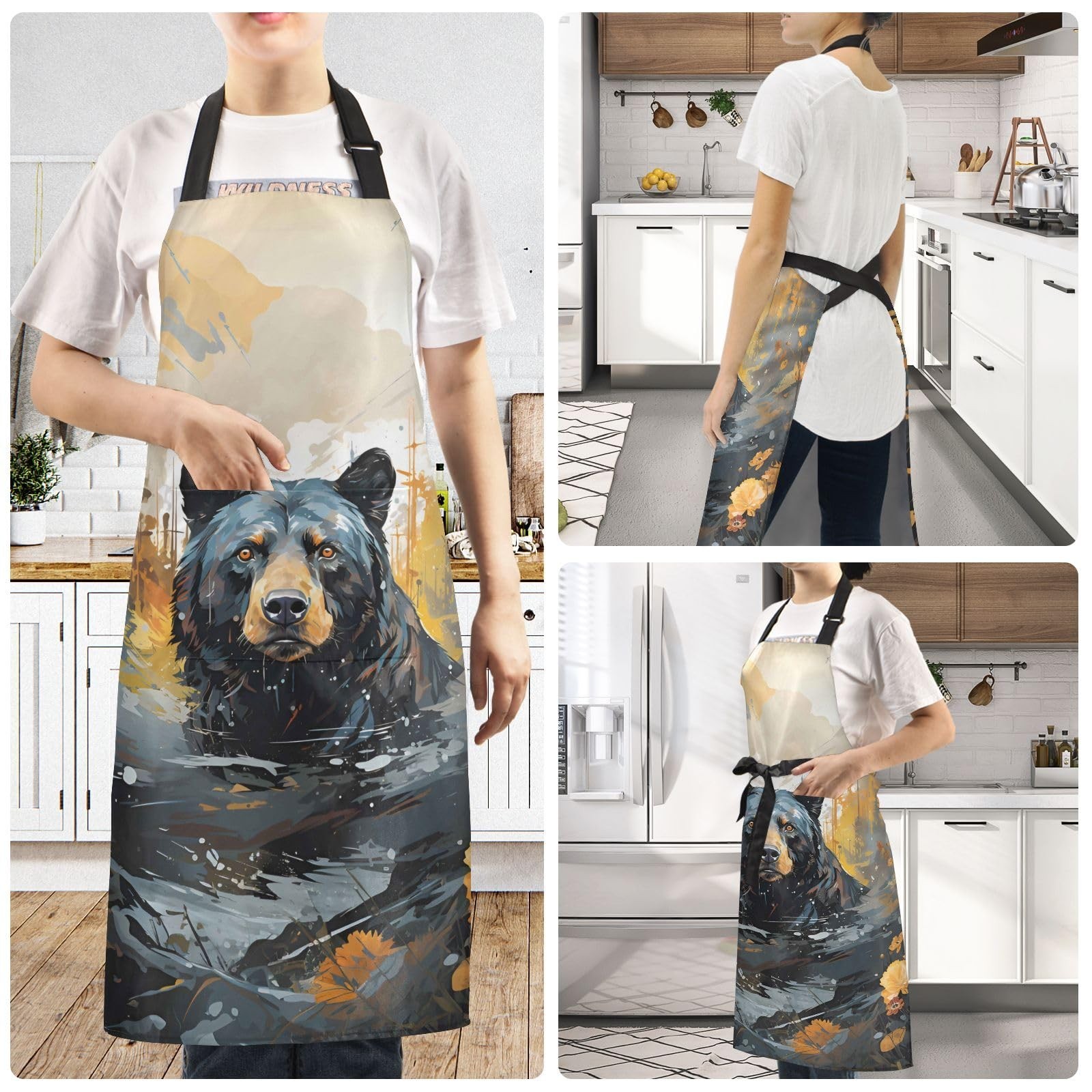 Kitchen Aprons for Cooking Women with Pockets Waterproof Apron Juneteenth 19t...