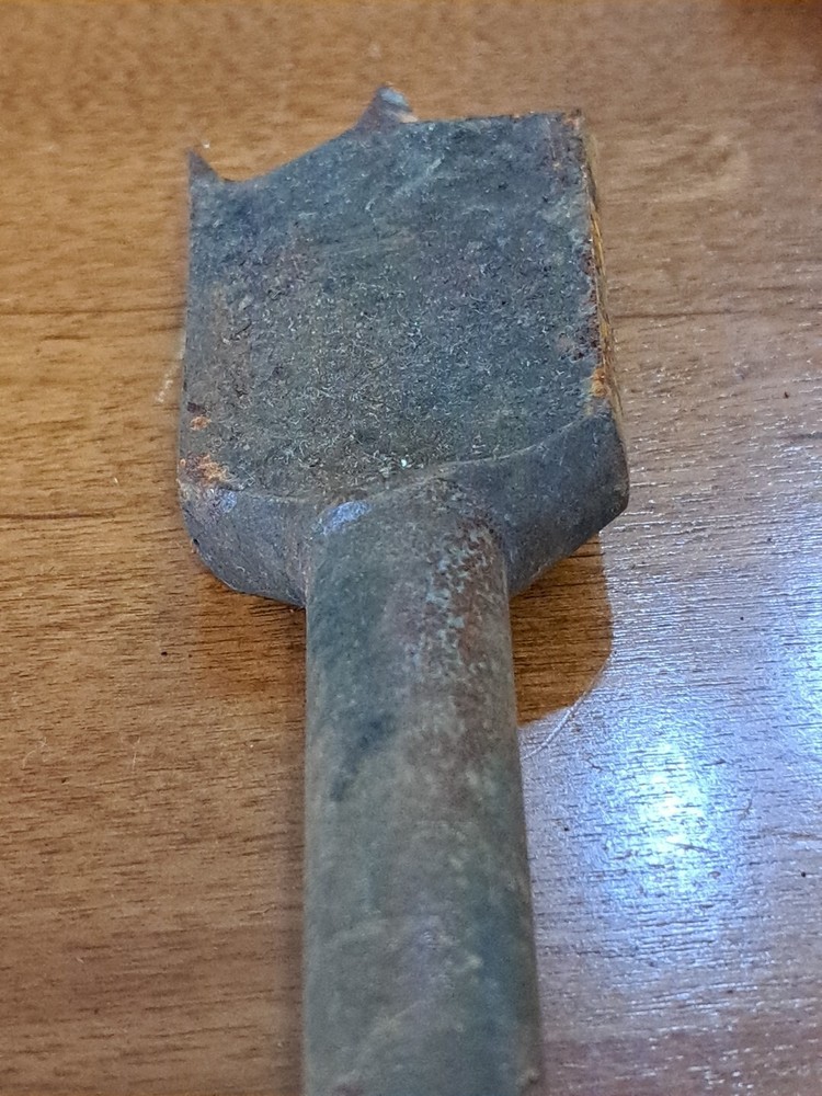 3 Vintage Antique Spade Boring Drill Bits