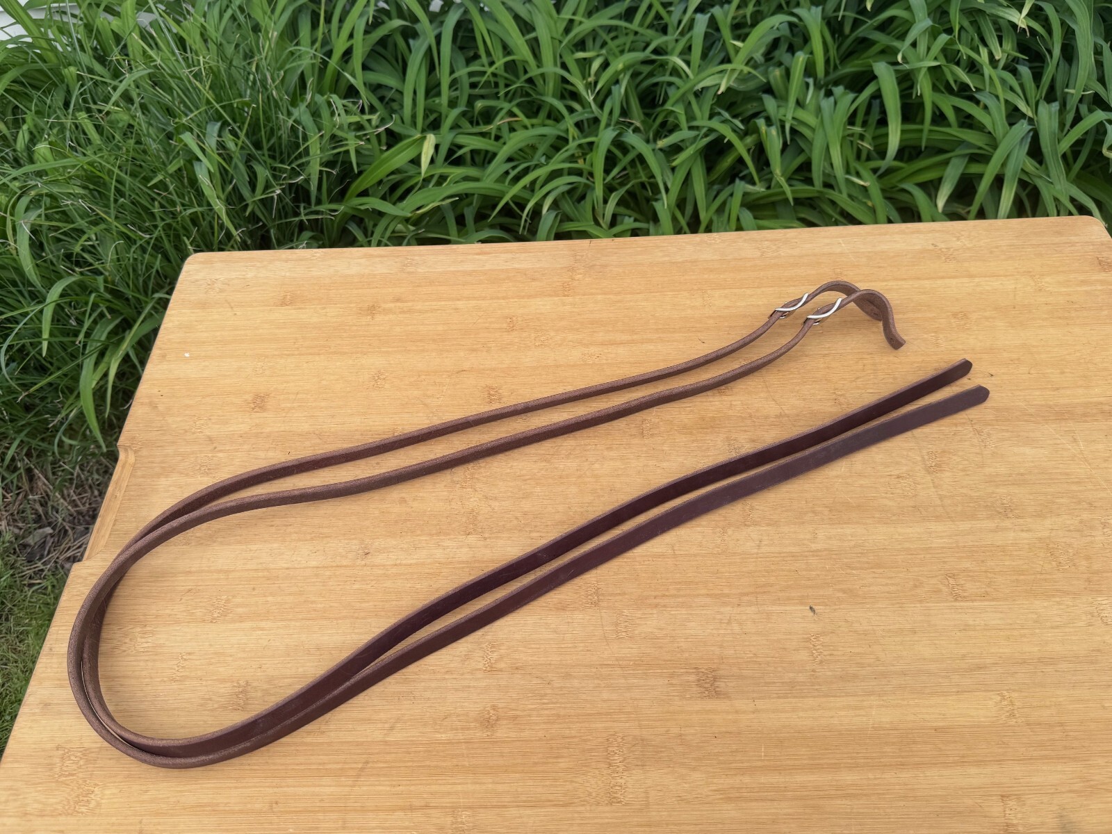 New Brown QUALITY Leather Western PONY Bridle SPLIT REINS w Buckles ~ 5' x 5/8"