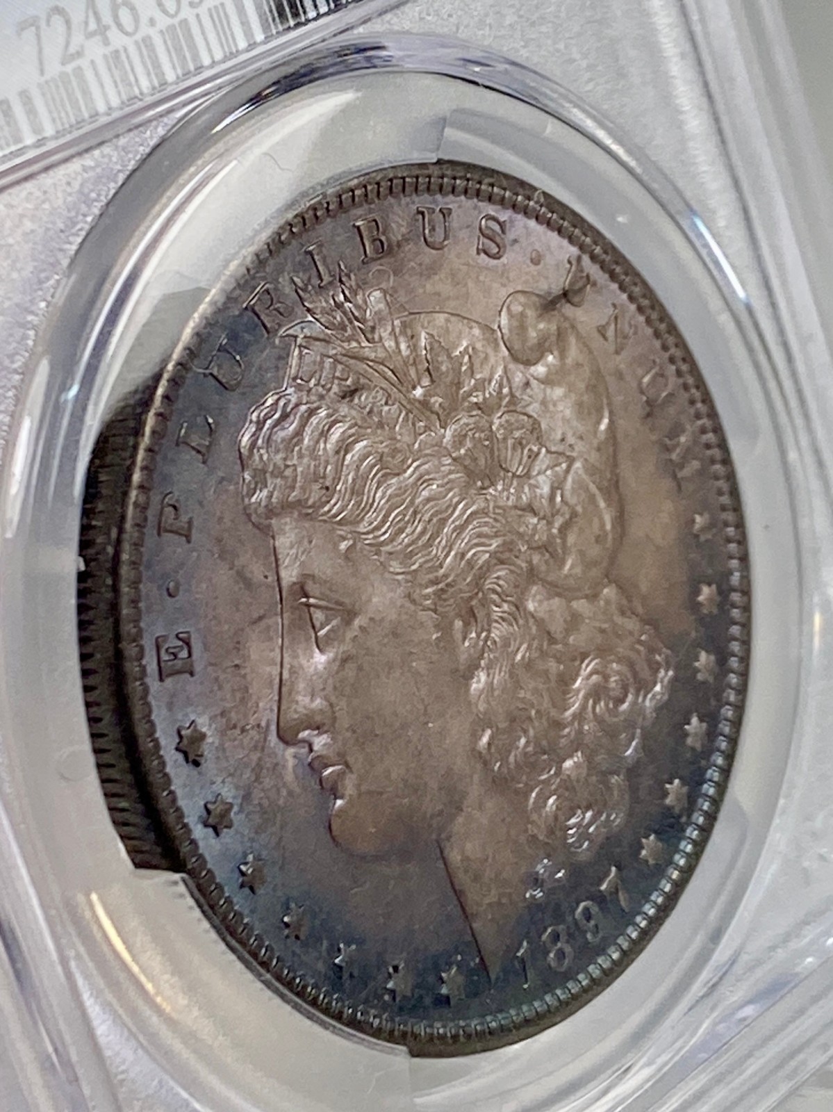 1897-P Morgan Silver Dollar PCGS MS63 Blue Tone!