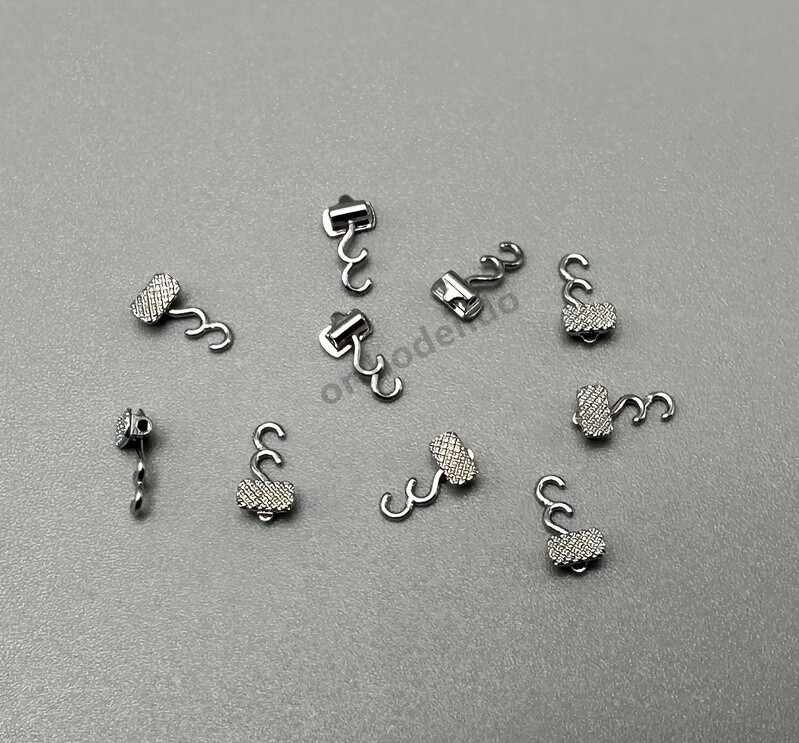 10pc/bagDental Orthodontic Crimpable Hooks Multi-Function Long Curved Left Right