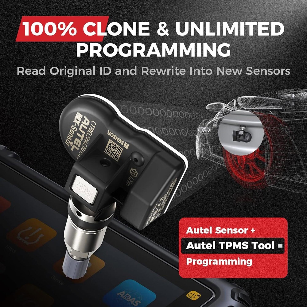 Autel MX-Sensor 315MHz & 433MHz Programmable TPMS Universal Tire Pressure Sensor