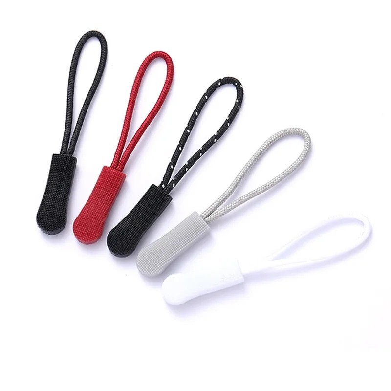 4PC Zipper Pull Puller End Fit Rope Tag Replacement Clip Broken Buckle Fixer Zip