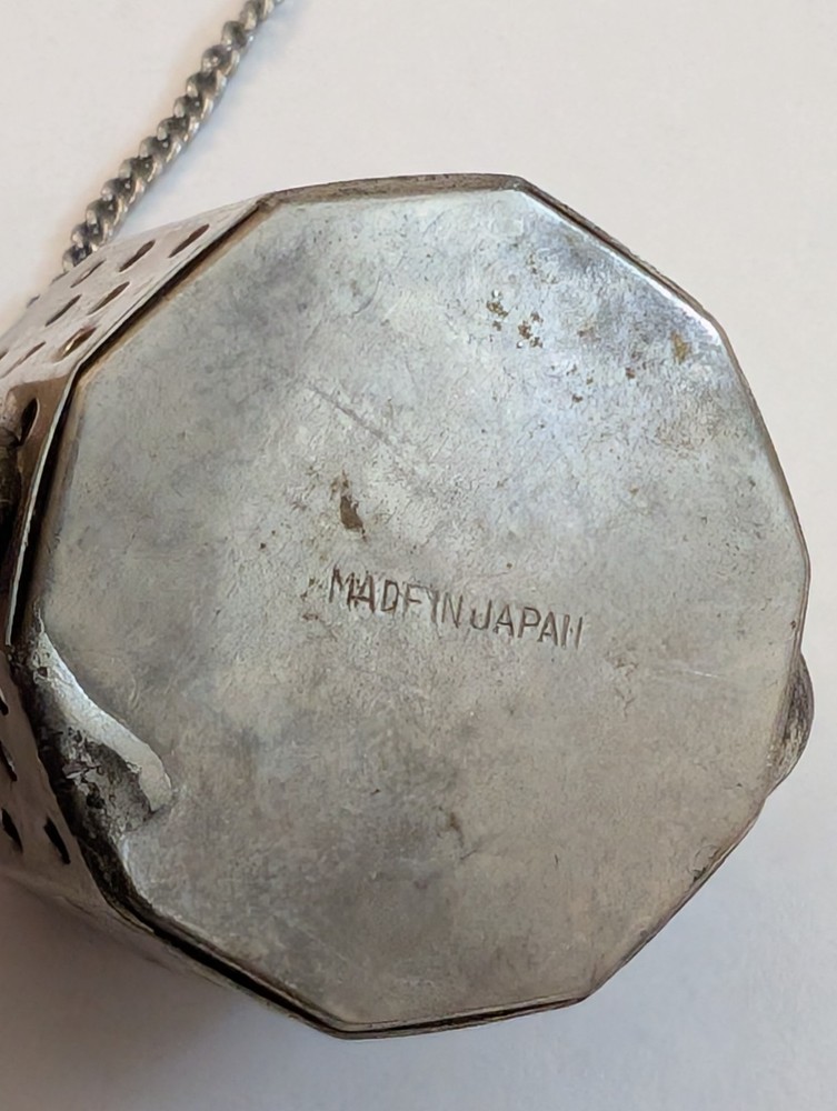 Vintage Silverplate Teapot Tea Strainer/Diffuser Made in Japan