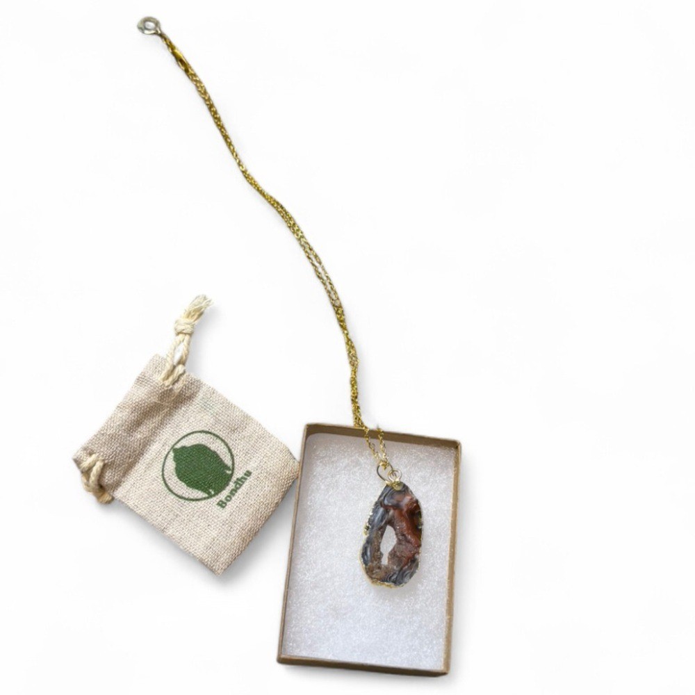 Agate Geode Slice Necklace