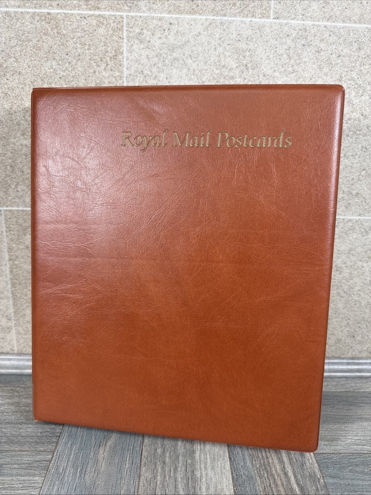 27 Pages ROYAL MAIL TAN BROWN POSTCARDS STAMP ALBUM