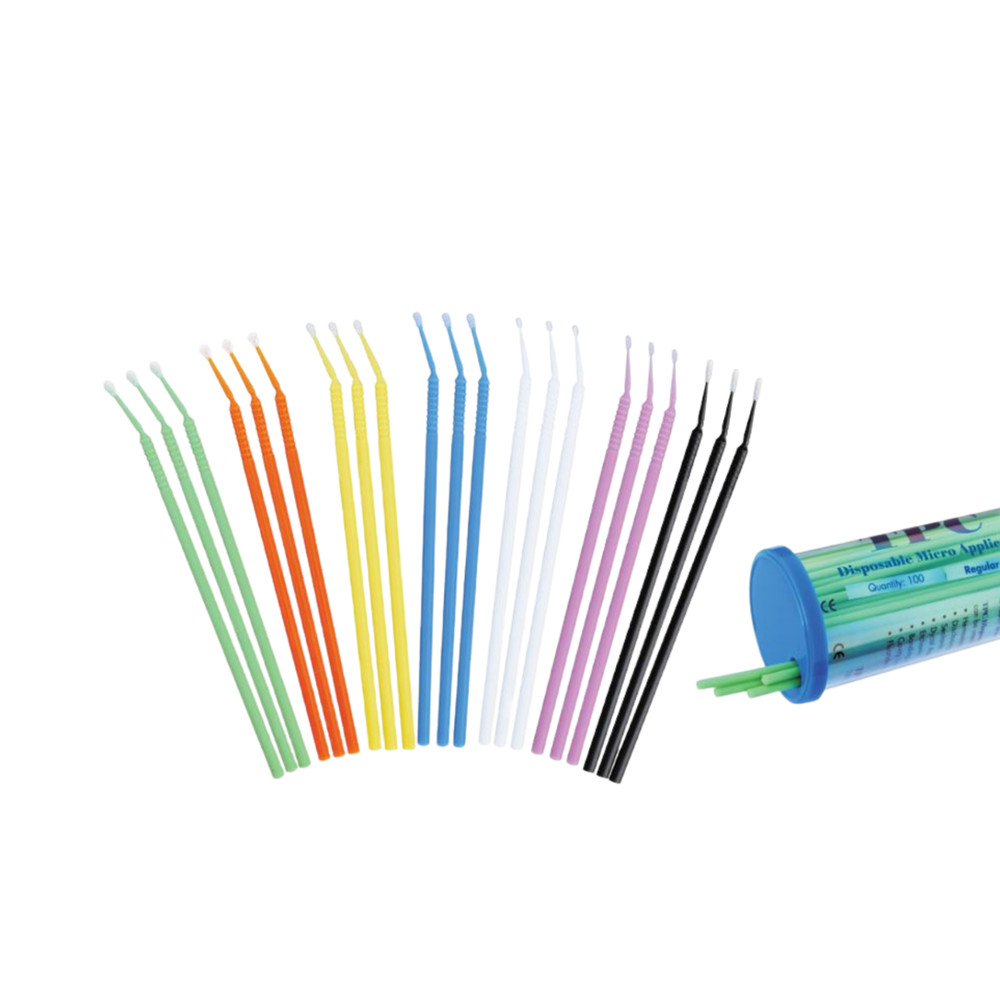 100Pc Dental Micro Applicator Tips Cleaning Brush Disposable Microbrush Bendable