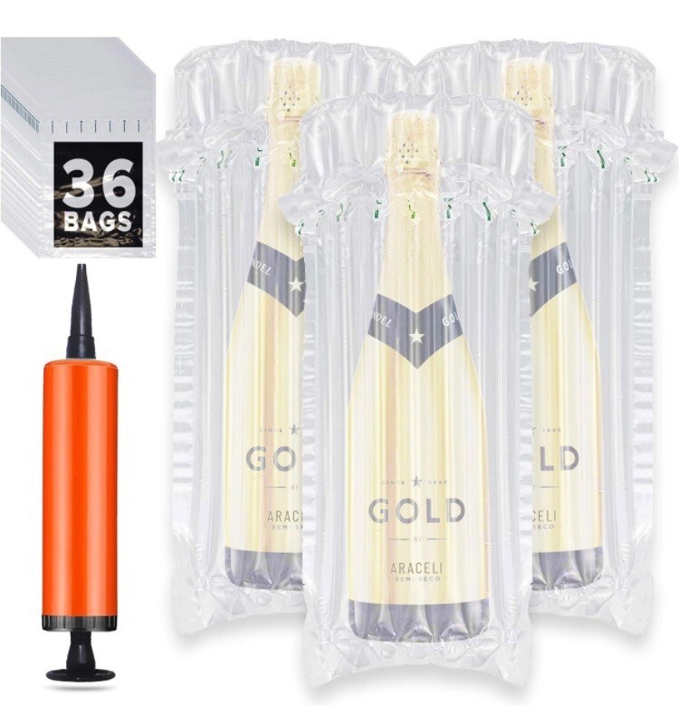 Reusable & Inflatable Wine Bottle Protector For Luggage