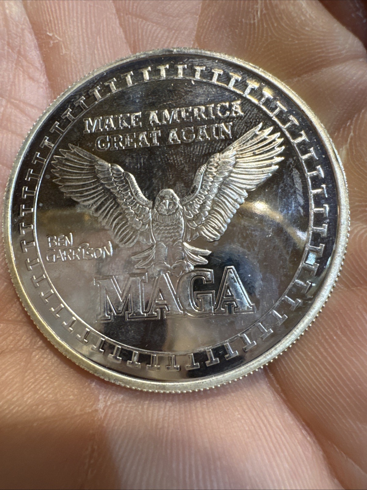 Donald Trump Ben Garrison Silver .999 1oz MAGA Coin 45th President