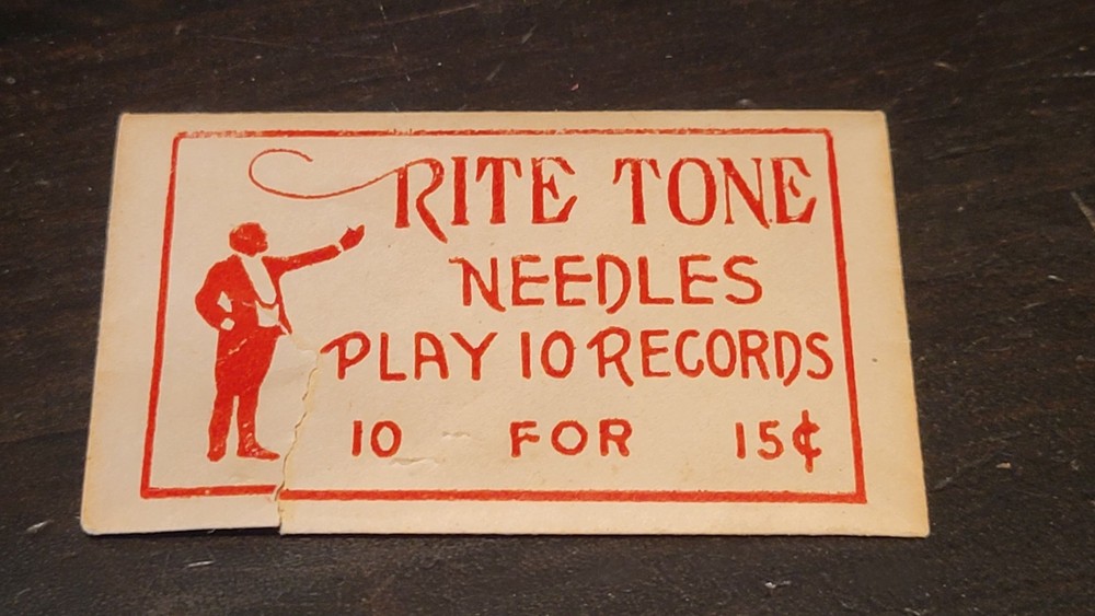 Gramophone phonograph needle packet rite tone empty - Torn