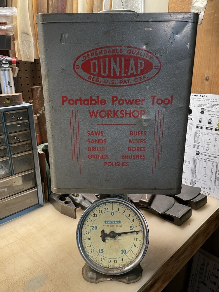 Vintage Dunlap Tool Box - Portable Power Tool Workshop Tool Box