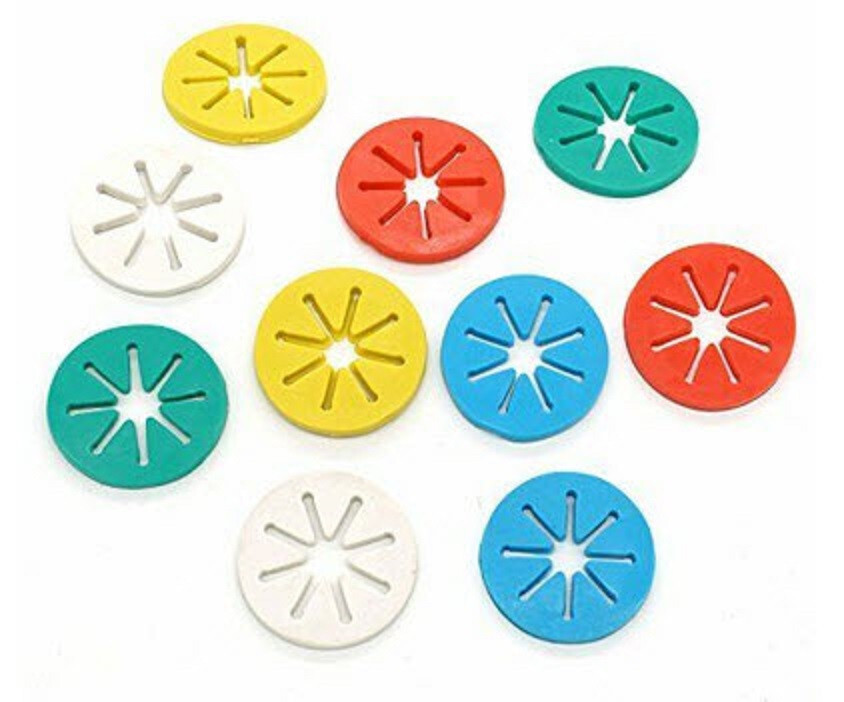 12PCS SOCK HOLDERS RING CLIPS STOCKING ORGANIZER FOR WASHING & SORTING SOCKS