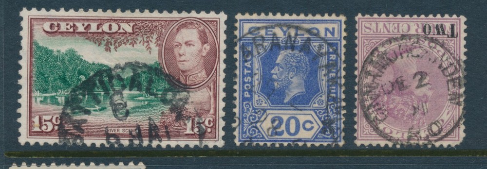 CEYLON, postmarks Batticaloa, Aranayaka, Cinnamongarden