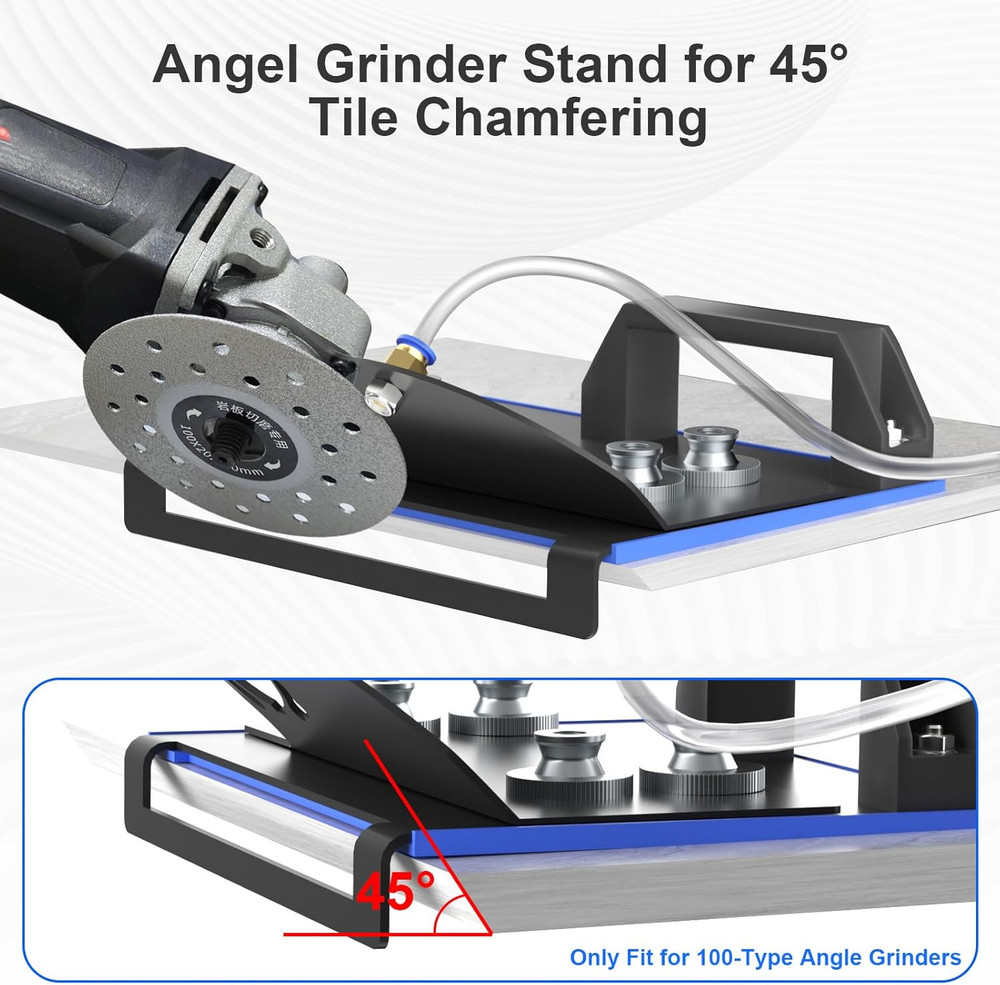45 Degree Tile Chamfering Tool, Angle Grinder Stand for 45° Tile Cutting, Tile C