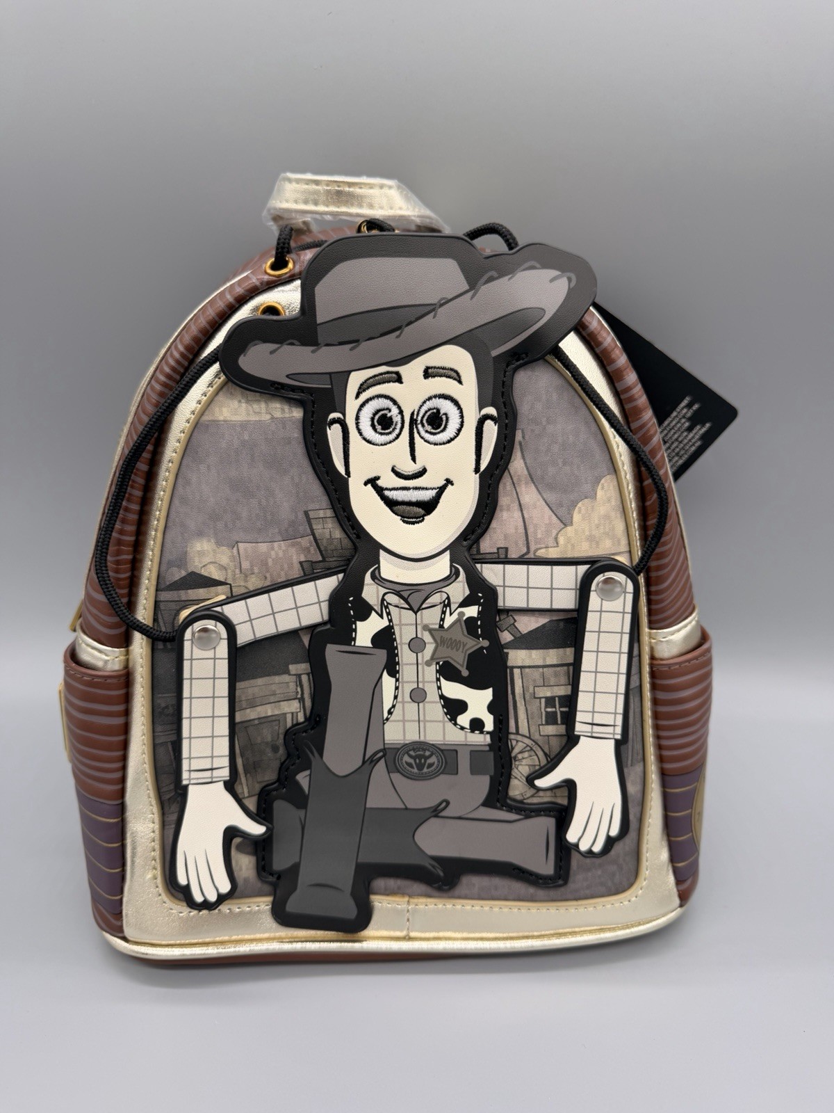 Loungefly Disney Pixar Toy Story Woody’s Roundup Puppet String Poseable Backpack