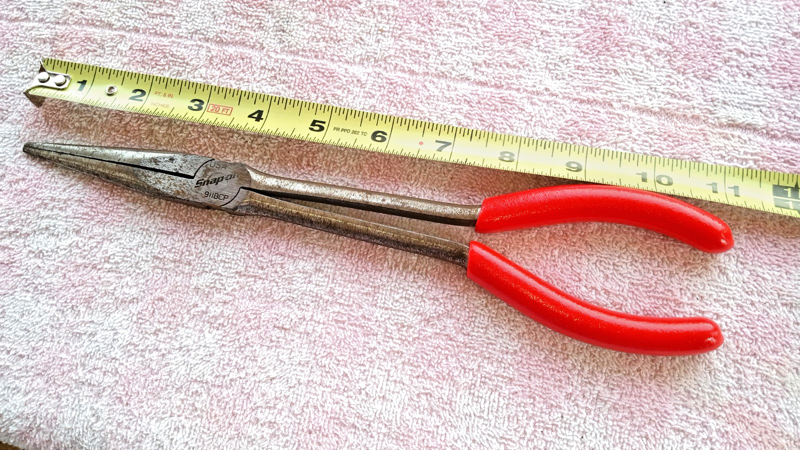 SNAP-ON 11" NEEDLE NOSE PLIERS 911BCP NO WEAR SURFACE BLEMISH FROM STORAGE gift