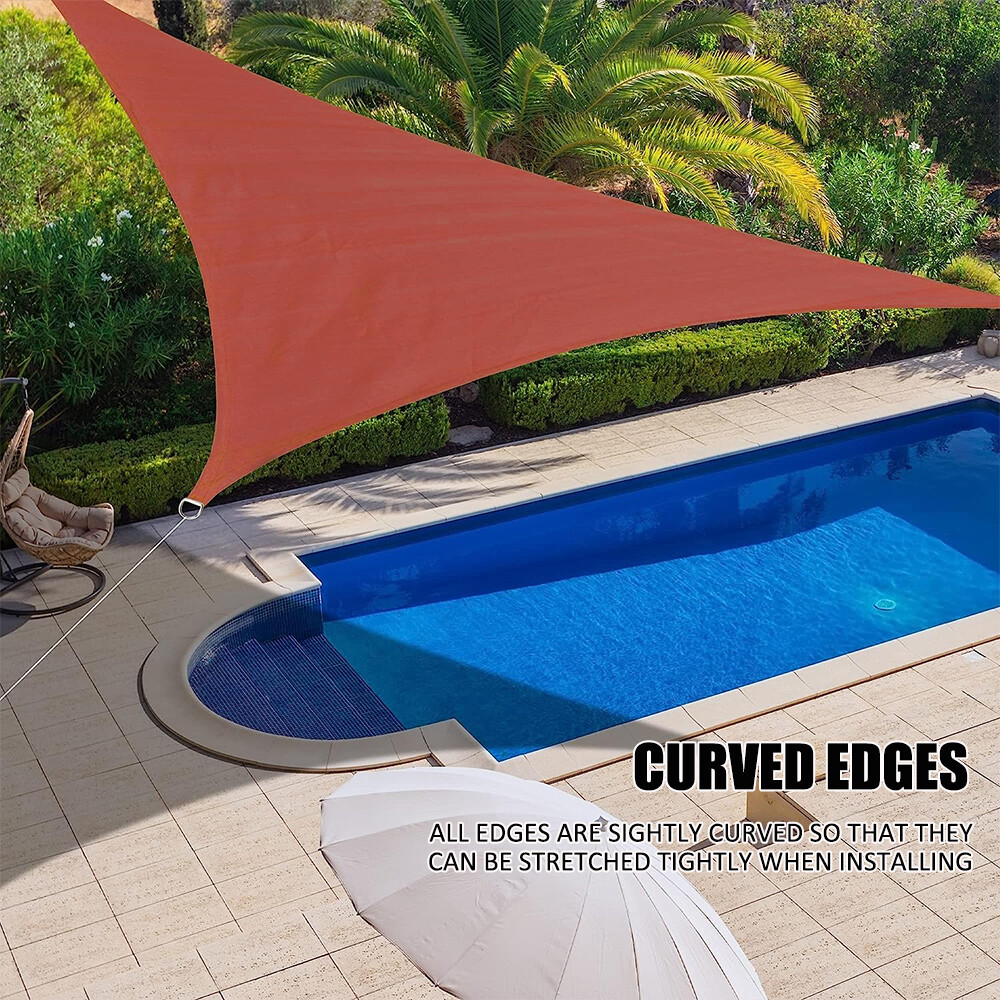 Sun Shade Sail Triangle Canopy Pergola Cover for Patio Yard Backyard Garden Lawn