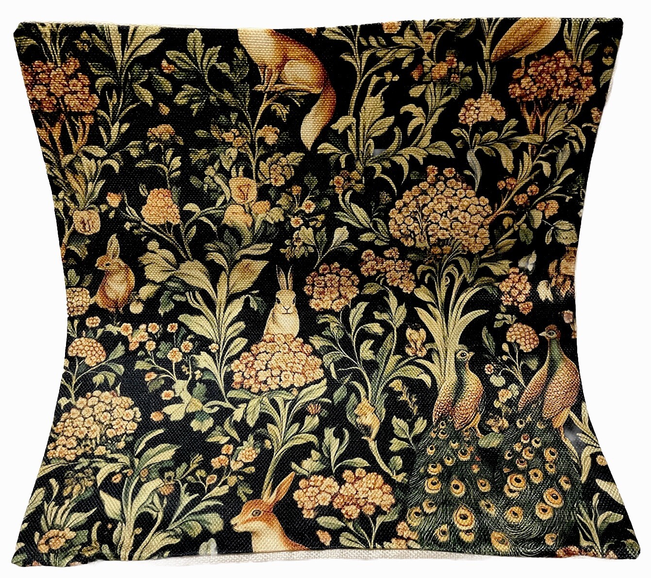 William Morris Abstract Floral Bird Bunny Design Throw Pillow Cover Home Decor