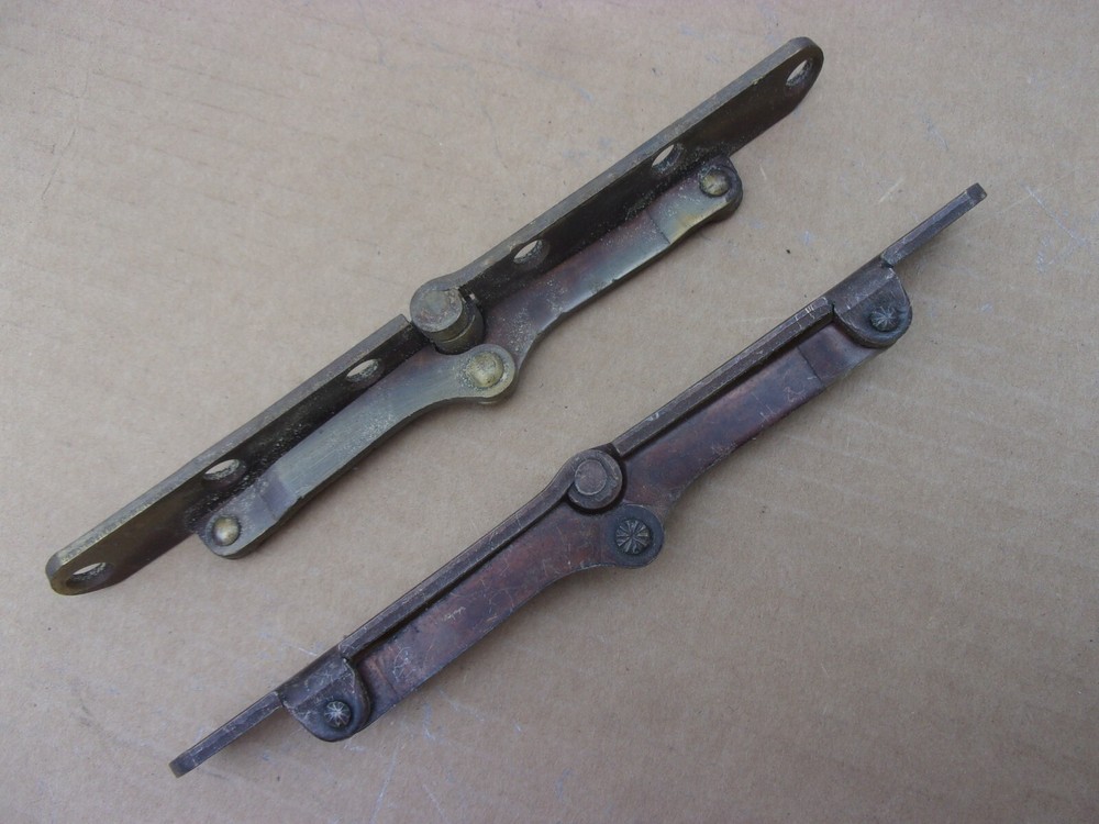 2 Vtg Dinning End Table Drop Leaf Support Mount National Lock Co Hinges Part USA