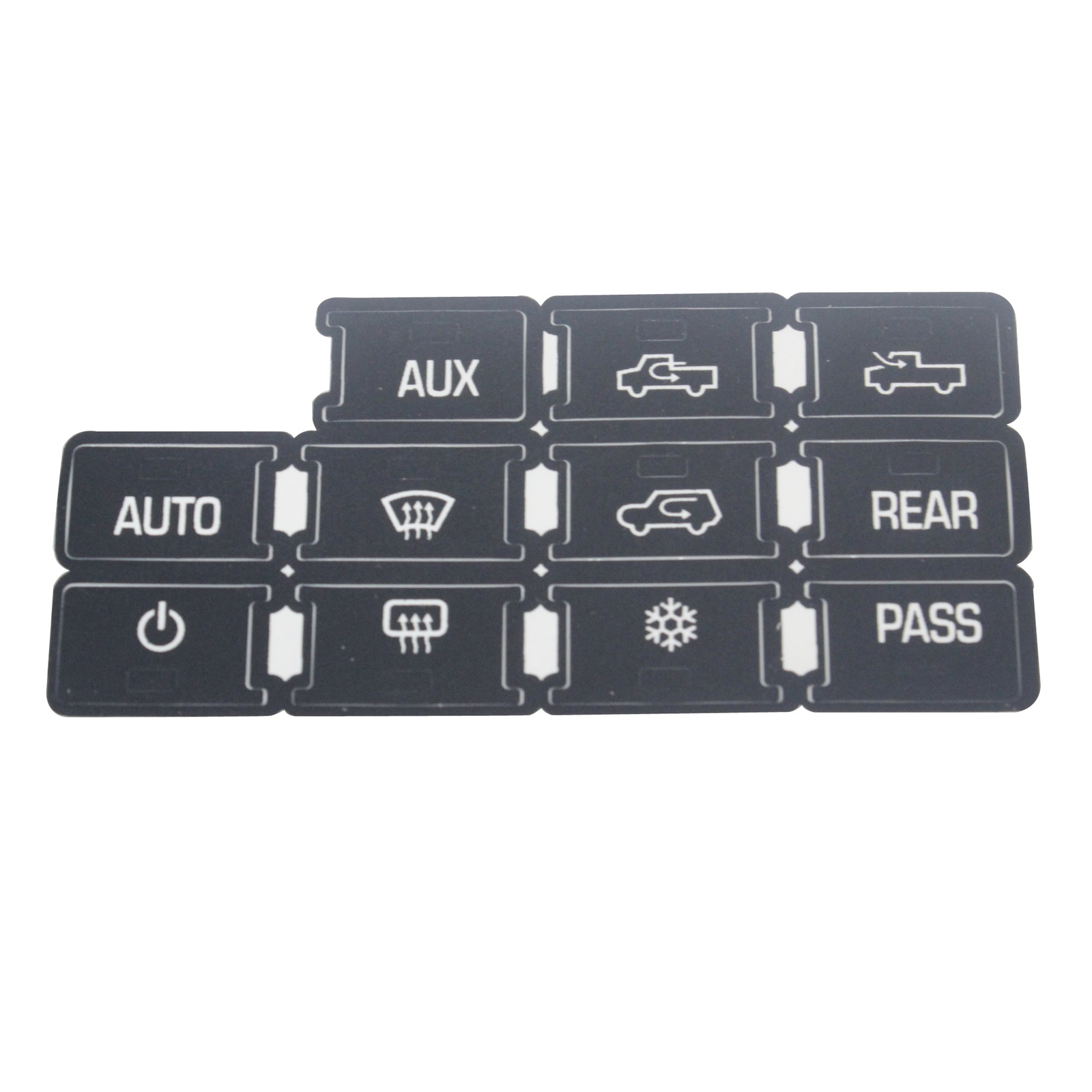 2007-2013 GM AC CLIMATE CONTROL BUTTON DECALS FITS GMC AND CHEVROLET TRUCKS