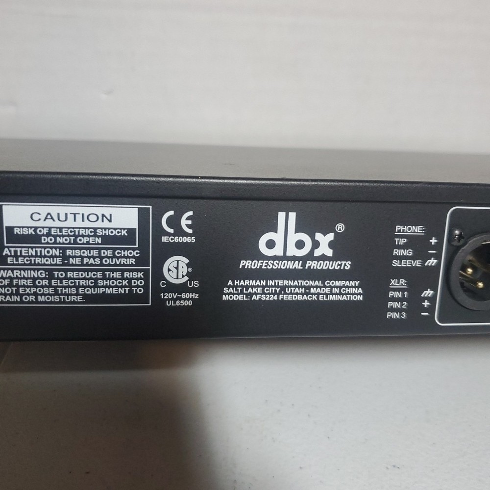 DBX AFS224 Dual Channel Advanced Feedback Suppression Processor