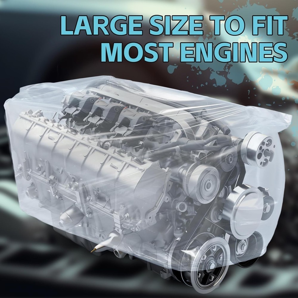 10 Pcs Engine Storage Bags Bulk Plastic Clear Engine Bag Covers Waterproof for E