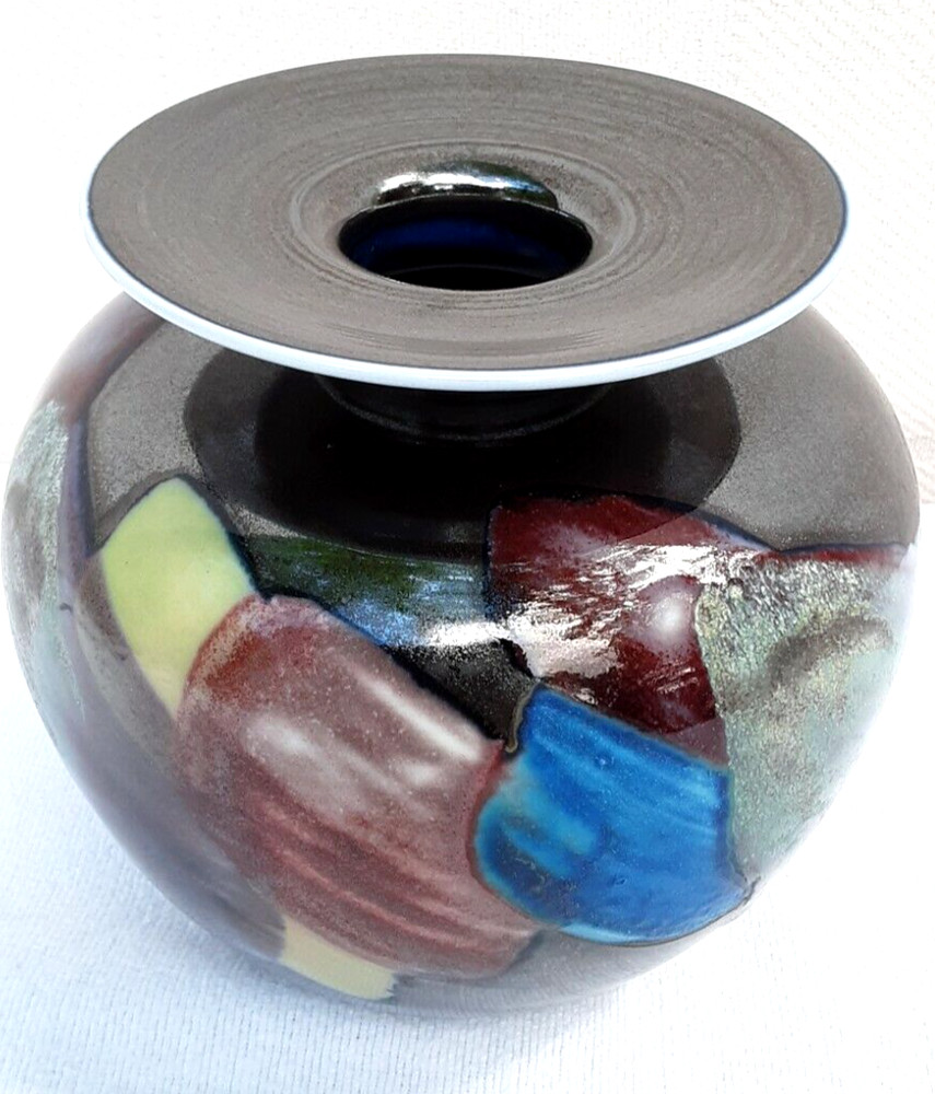 Studio Art Vase 5 1/4" tall signed MAR