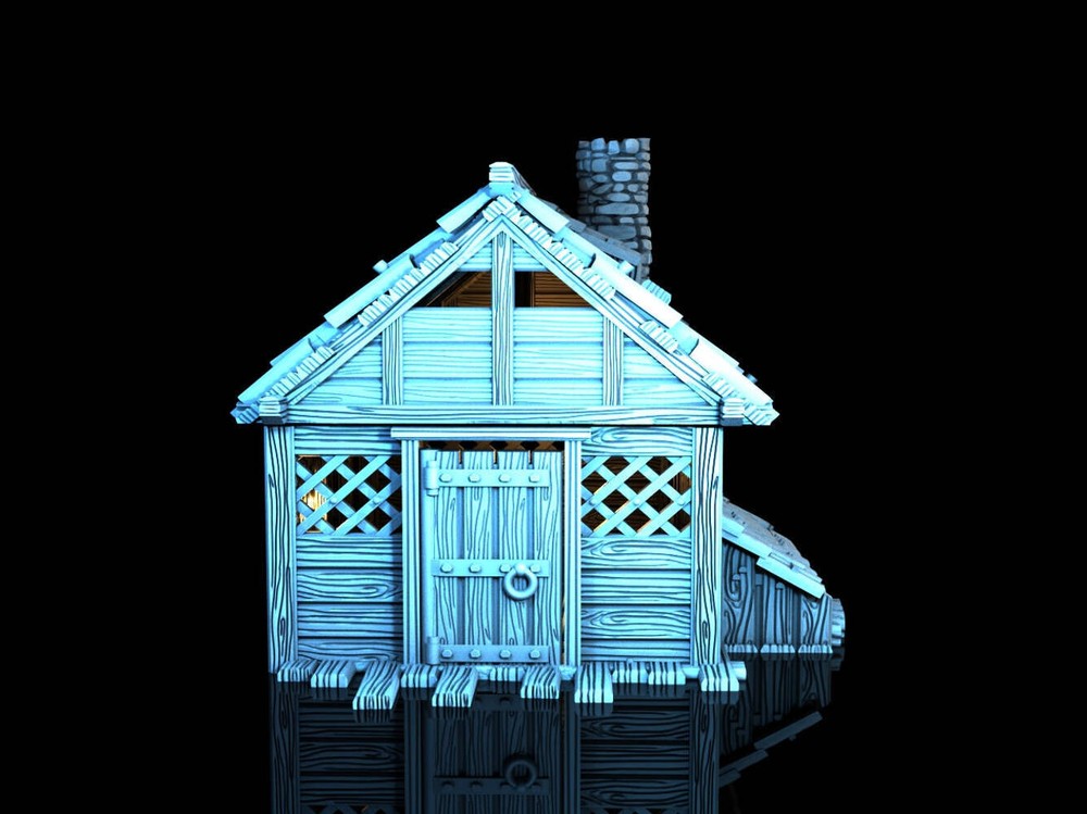 Adrian-3DP4U - Lumberjack Hut - 28mm