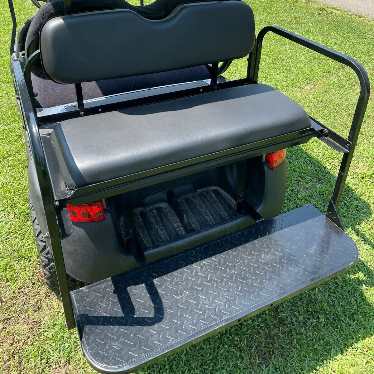 Fits Club Car Precedent Golf Cart Rear Flip Seat Cushion Kit (2004-UP) Black