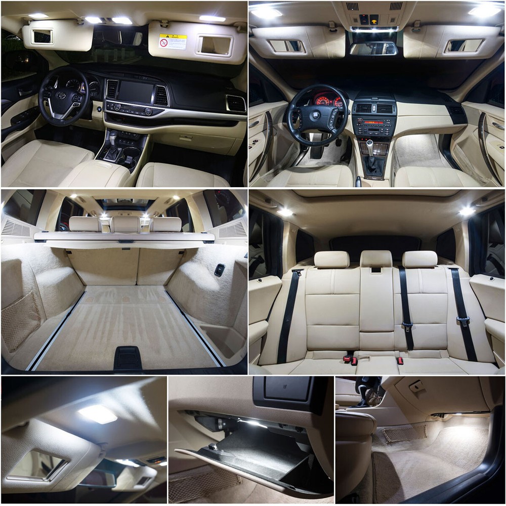 LED Interior Light Kit for Ford Flex 2013-2019 White Dome Light Bulbs Upgrade