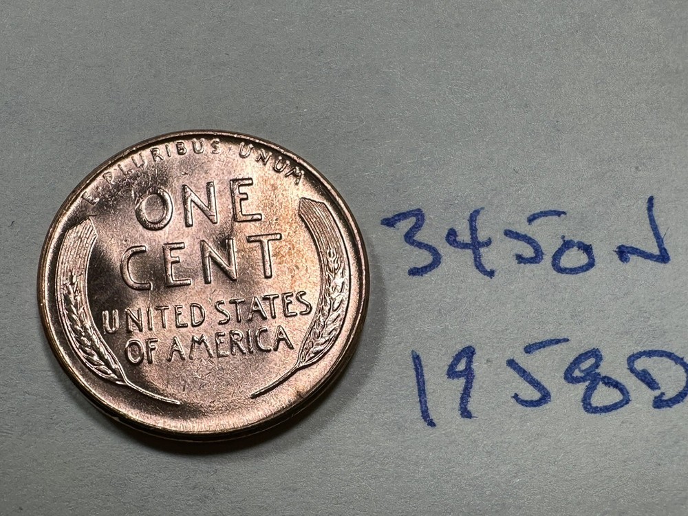 1958-D 1C Lincoln Cent Wheat Penny 3450N