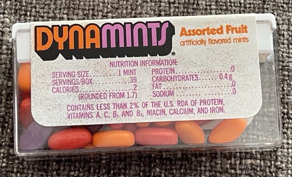 Vintage 1980’s Assorted Fruit DYNAMINTS Sealed NOS