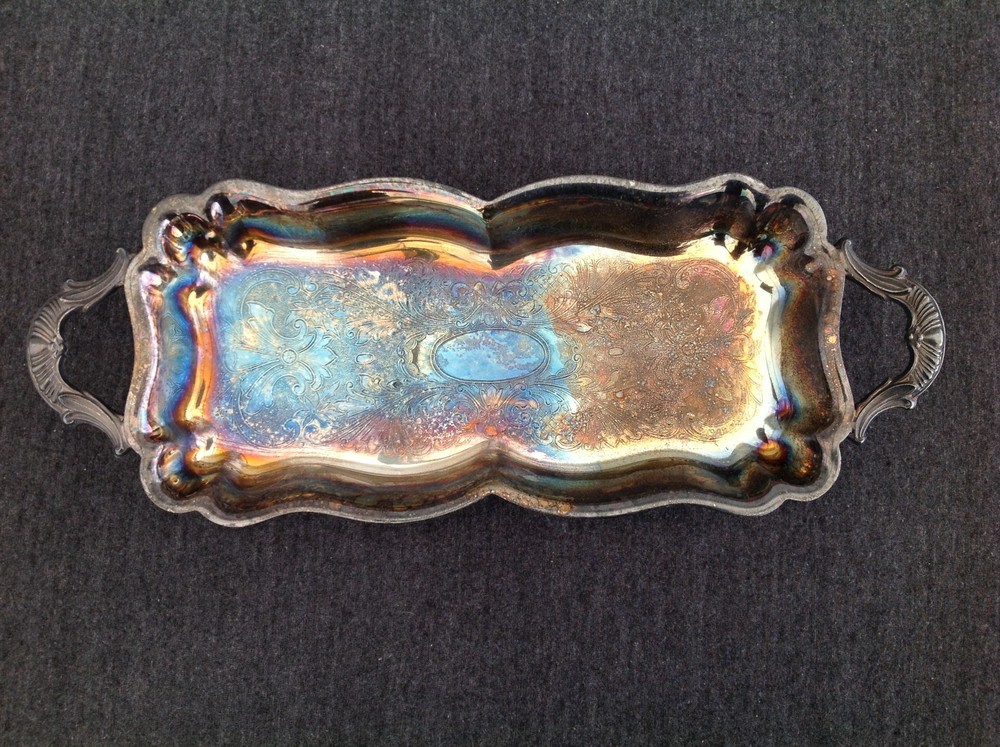 Eales 1779 Silverplate Footed Bread Serving Tray