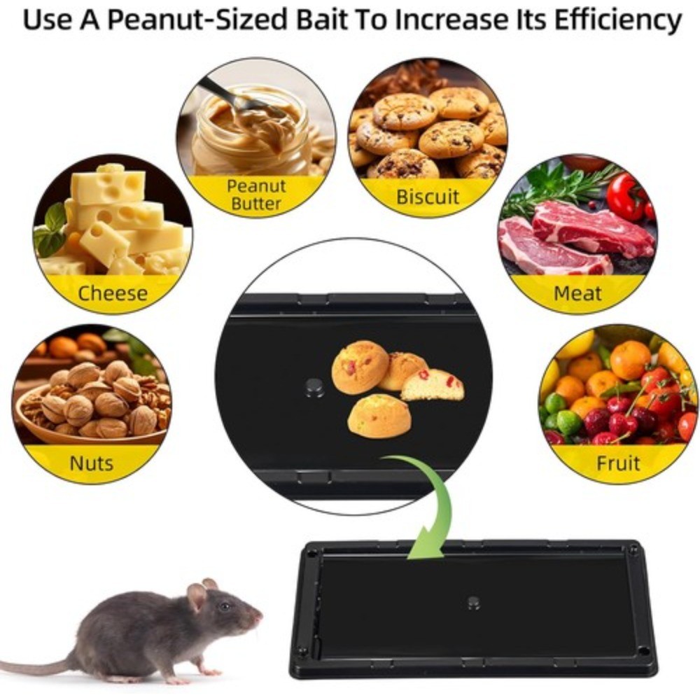 12 Pack Strong Plastic Mouse & Rat Traps – Quick & Effective Catching