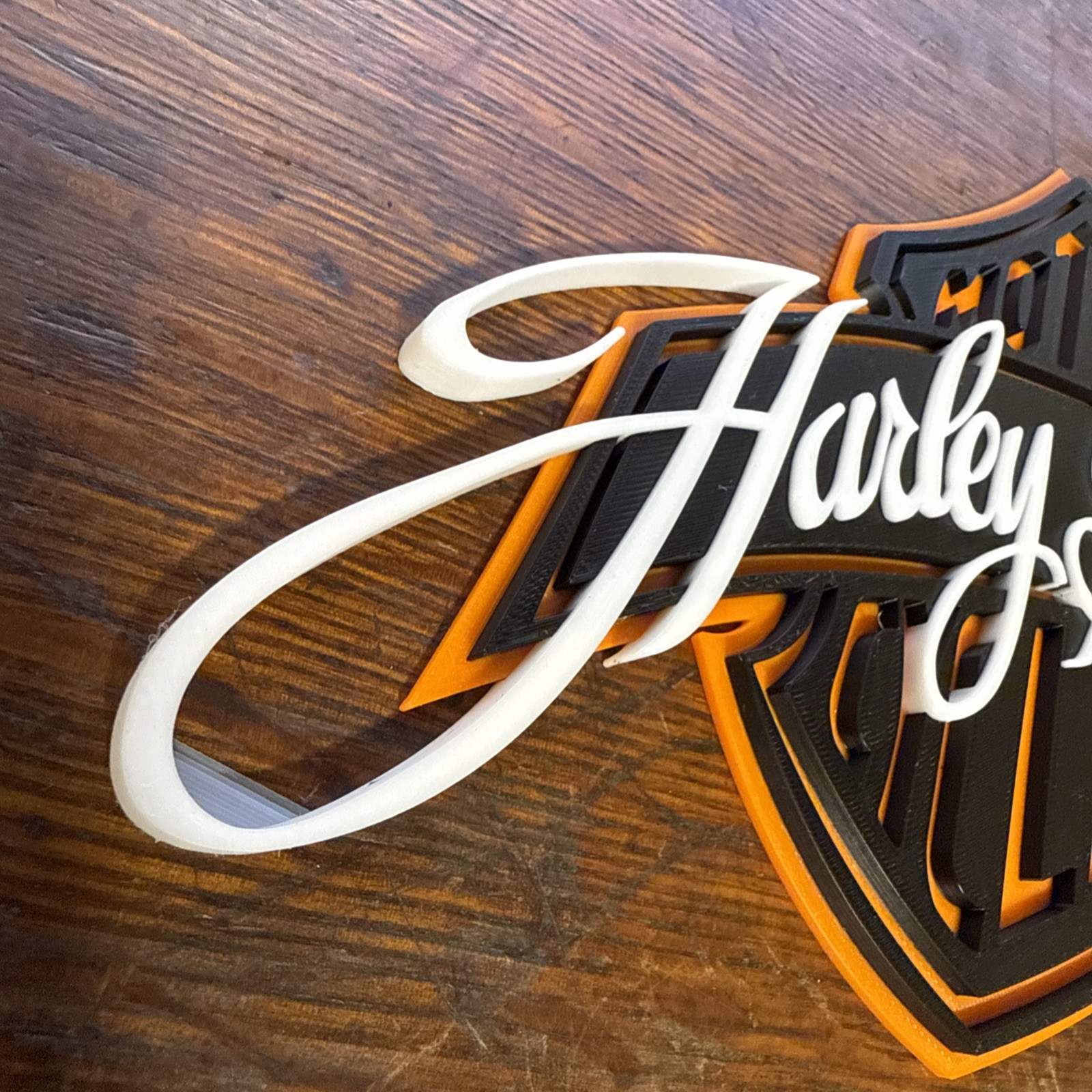 3D Printed Harley Davidson Sign Bar & Shield Wall Art