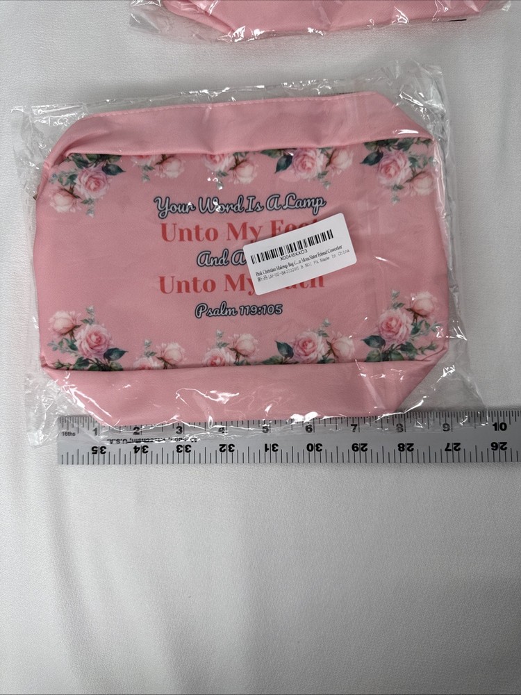 2 PC Sealed Christian Biblical Makeup Bag