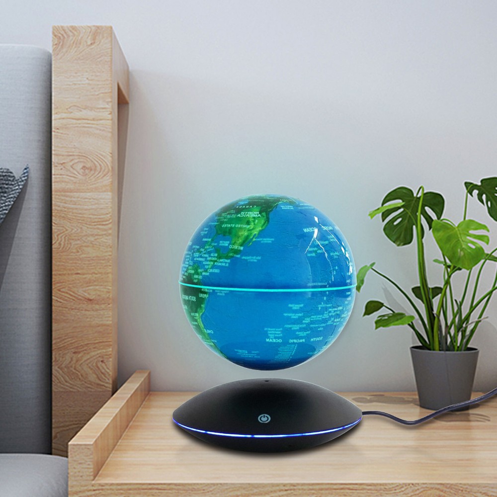 Magnetic Levitation Floating Globe Light LED World Map Rotating Night Lamp