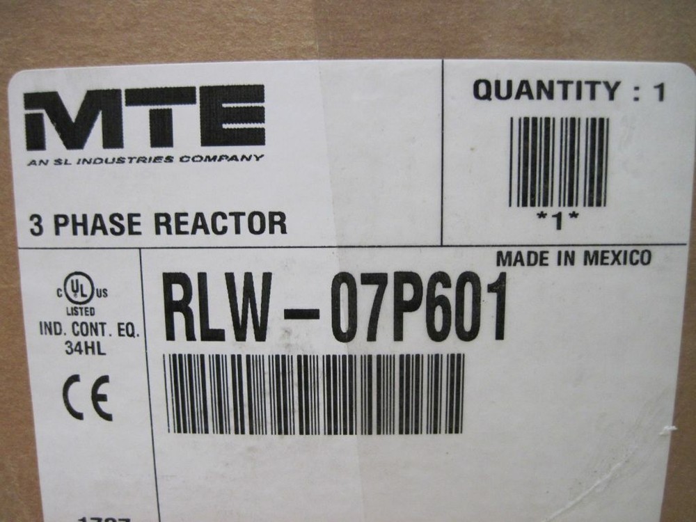 MTE RLW-07P601 3 Phase Reactor