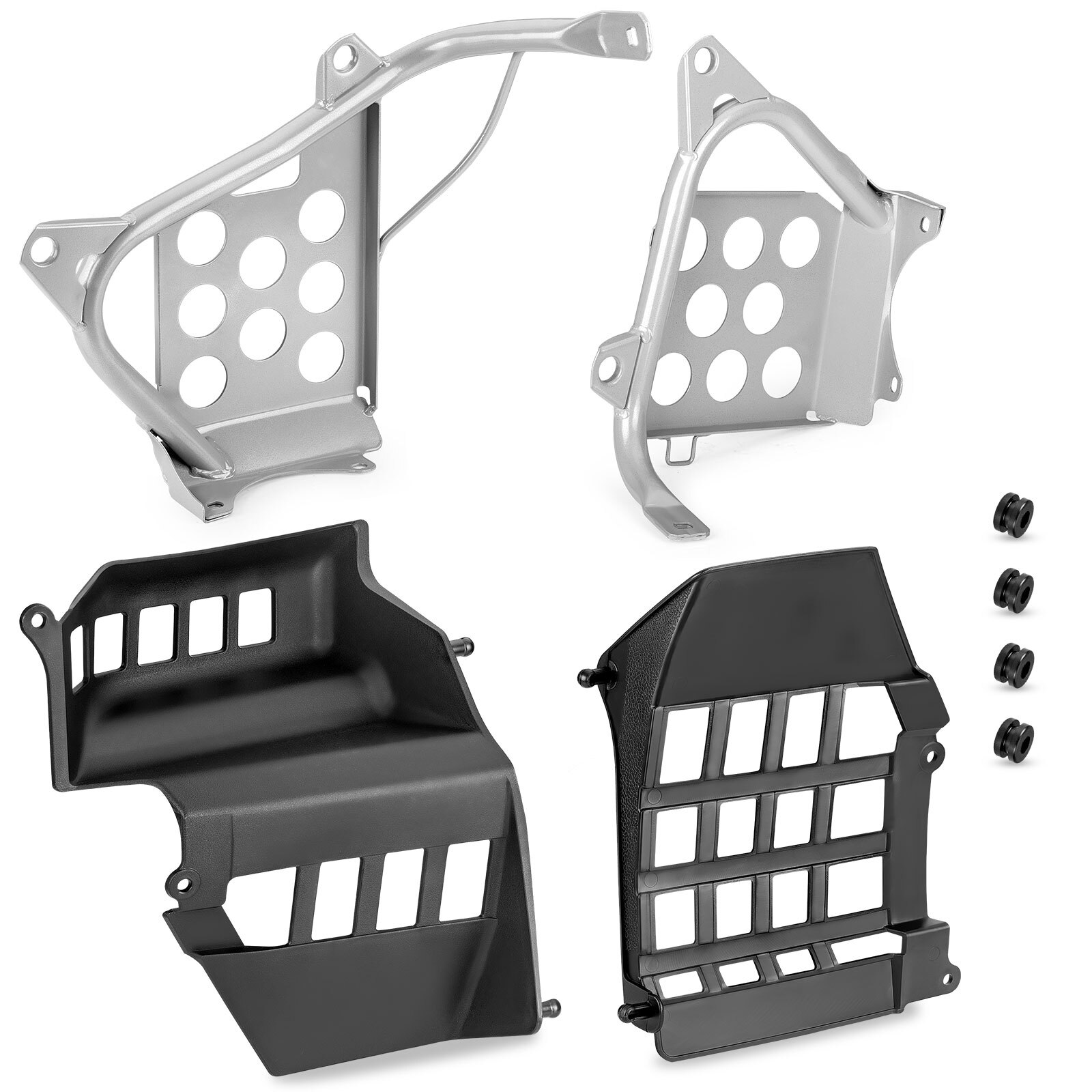 Left Right Heel Guards Guard Foot Rest & Nerf Bars For Yamaha Banshee 350 90-06