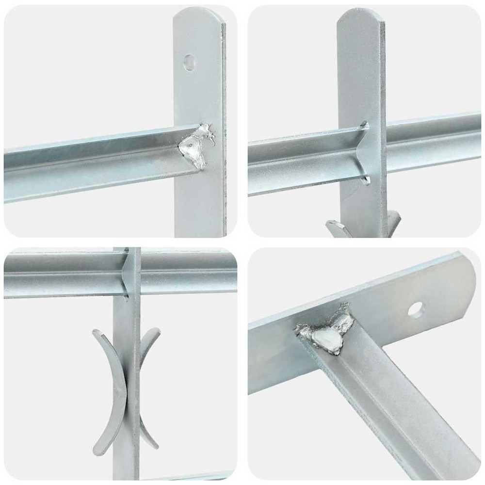 Window Security Bars Extendable Window Guard Grill Galvanized Steel vidaXL