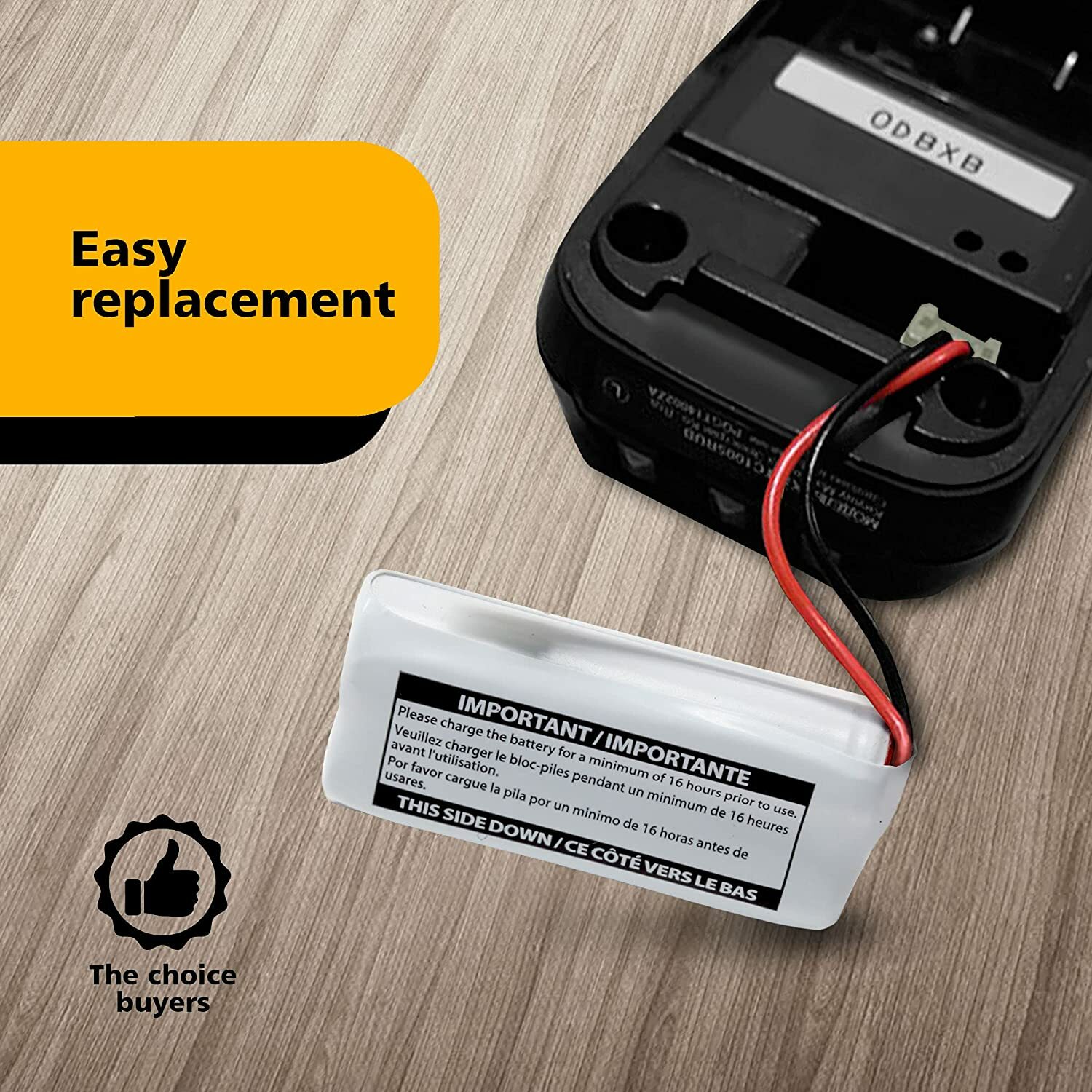 VTech BT162342/BT262342 2.4V 300mAh Ni-MH Battery Pack for Cordless Phone