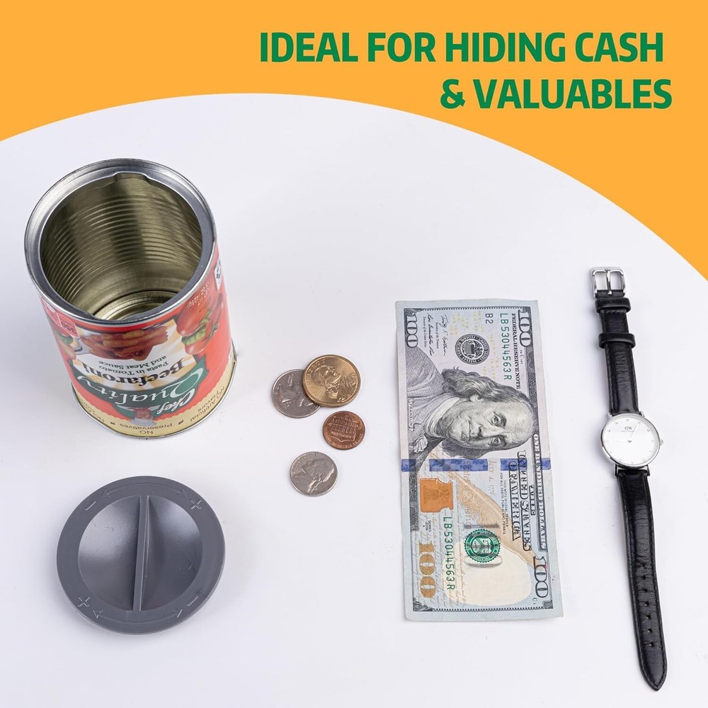 Sturdy Hidden Storage Can with Mechanical Lock for Home Essentials - 4.33”