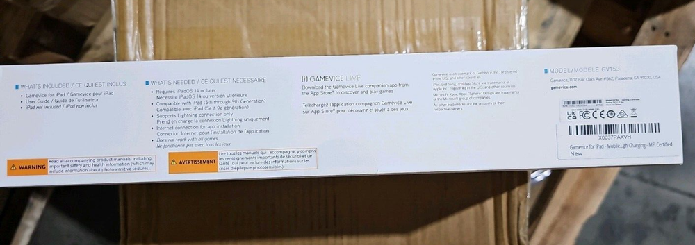 GAMEVICE GV153 Mobile Console Gaming for iPad (5th - 9th Gen)