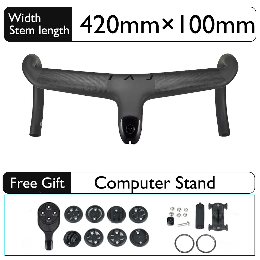 Carbon Fiber Road Bicycle Integrated Handlebars Full Internal Cable Routing