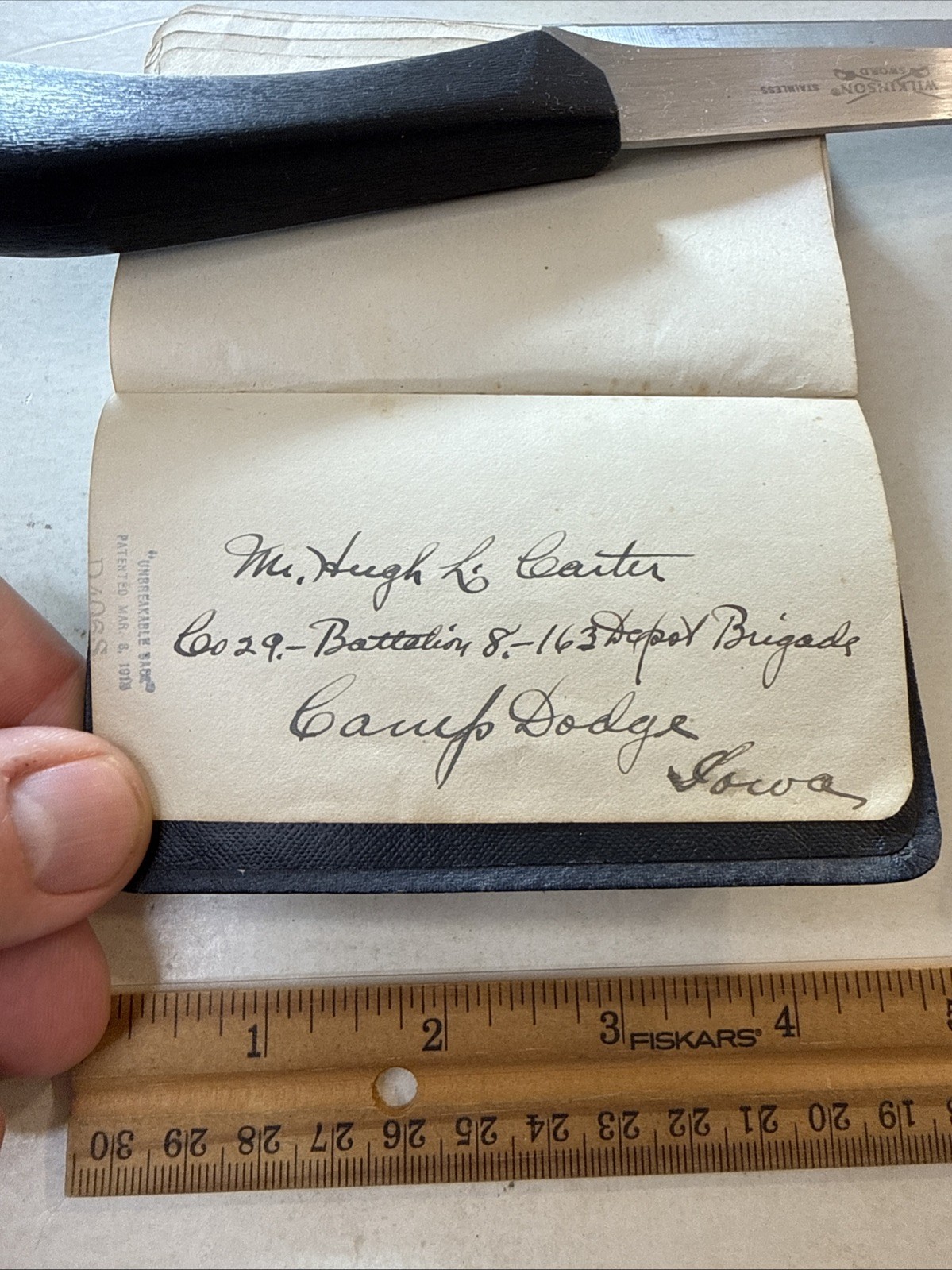 1918 WWI New Testament Pocket Holy Bible Army Camp Dodge Iowa IA Soldier Army SD